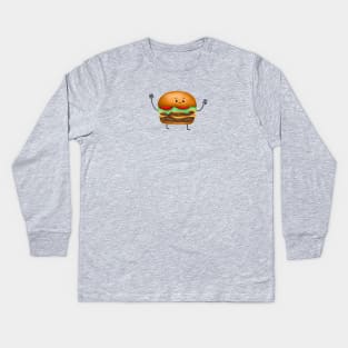 Double Cheeseburger Kids Long Sleeve T-Shirt